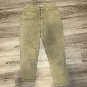 Zara muted green denim